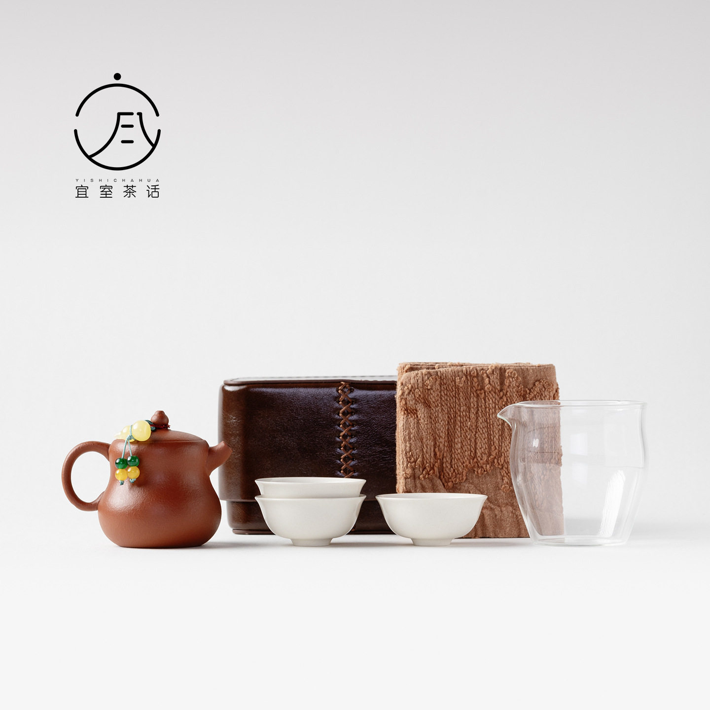 宜室茶话葫芦紫砂旅行茶具套装便携式户外一壶三杯功夫茶具伴手礼
