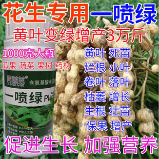花生一喷绿叶面肥黄叶变绿水溶肥果树蔬菜药材提苗素营养液叶绿素