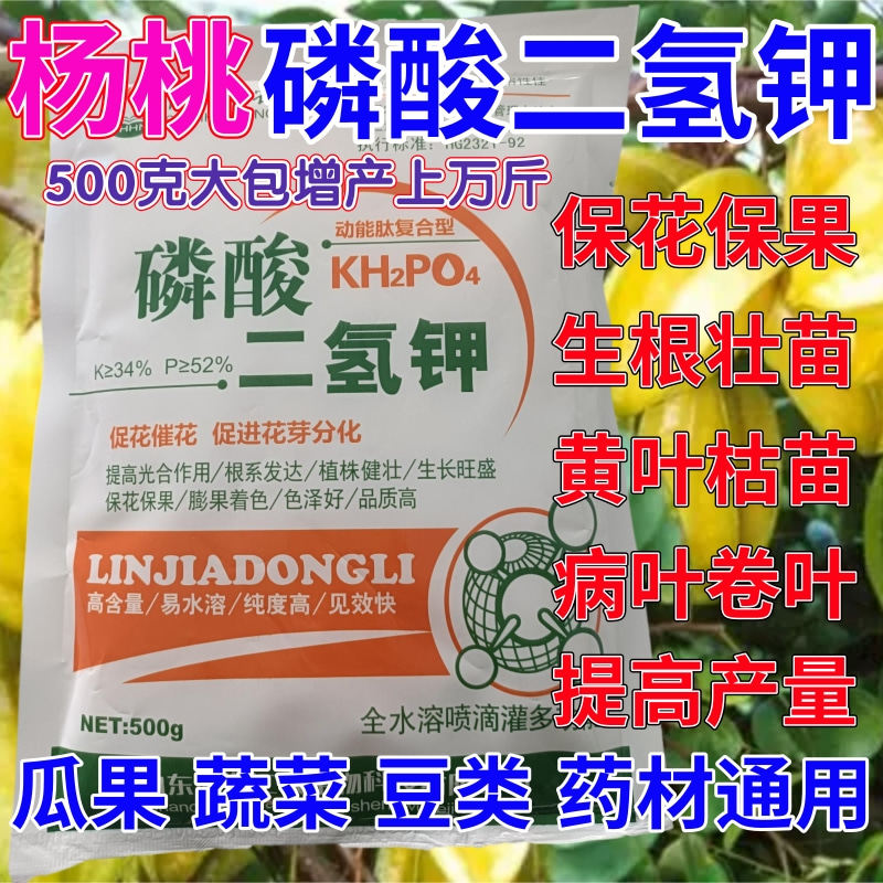 杨桃专用磷酸二氢钾叶面肥催花保果药蔬菜果树花卉通用生根壮苗剂图片