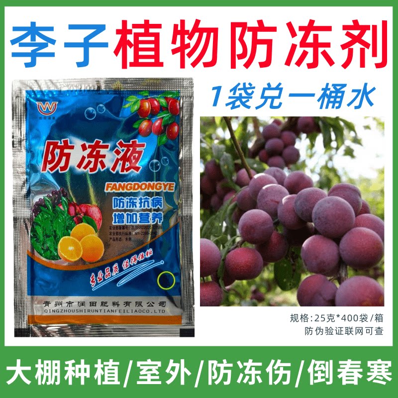 李子专用防冻剂植物防冻剂防冻抗寒增产叶面肥蔬菜果树预防倒春寒