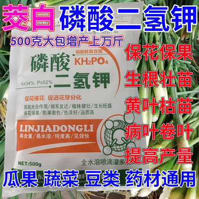 茭白专用磷酸二氢钾叶面肥催花保果药蔬菜果树花卉通用生根壮苗剂