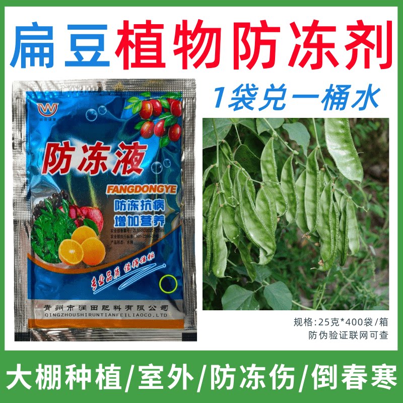 扁豆专用防冻剂植物防冻液防冻抗寒增产叶面肥蔬菜果树预防倒春寒
