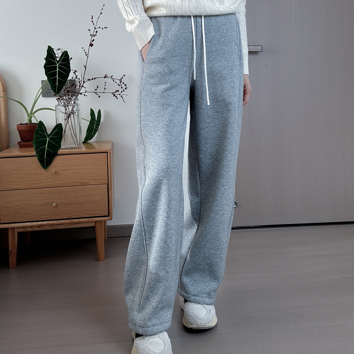 熙熙精选 2025新款松紧腰加绒锁温两穿卫裤 女 宽松百搭休闲裤,女装/女士精品,卫裤,淘宝优惠券,粉丝福利购,淘宝优惠卷