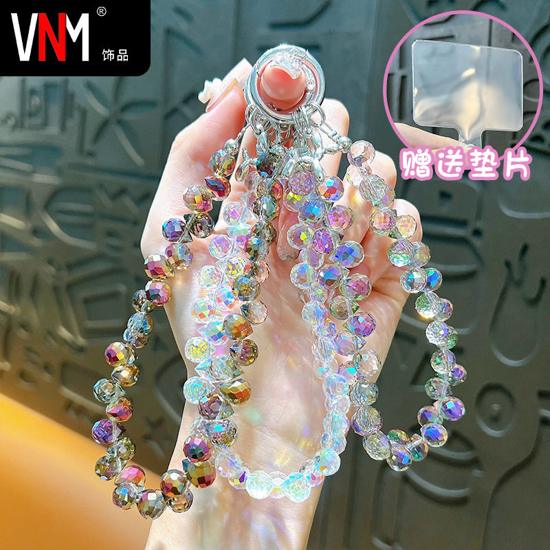 水晶串珠手机挂件手腕挂链腕带手链挂绳包包挂饰钥匙扣耳机包配饰
