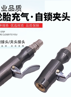 轮胎充气夹头自锁胎压表加气嘴