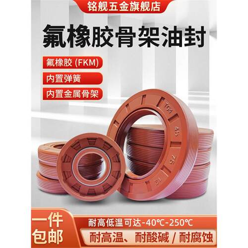 氟胶骨架油封TC/TG耐高温45*62/64/65/67/68/70/72*5/7/8/9/10/12