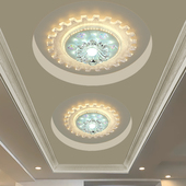 现代简约水晶过道走廊灯入户玄关灯led创意筒射灯暗装 明装 吸顶灯