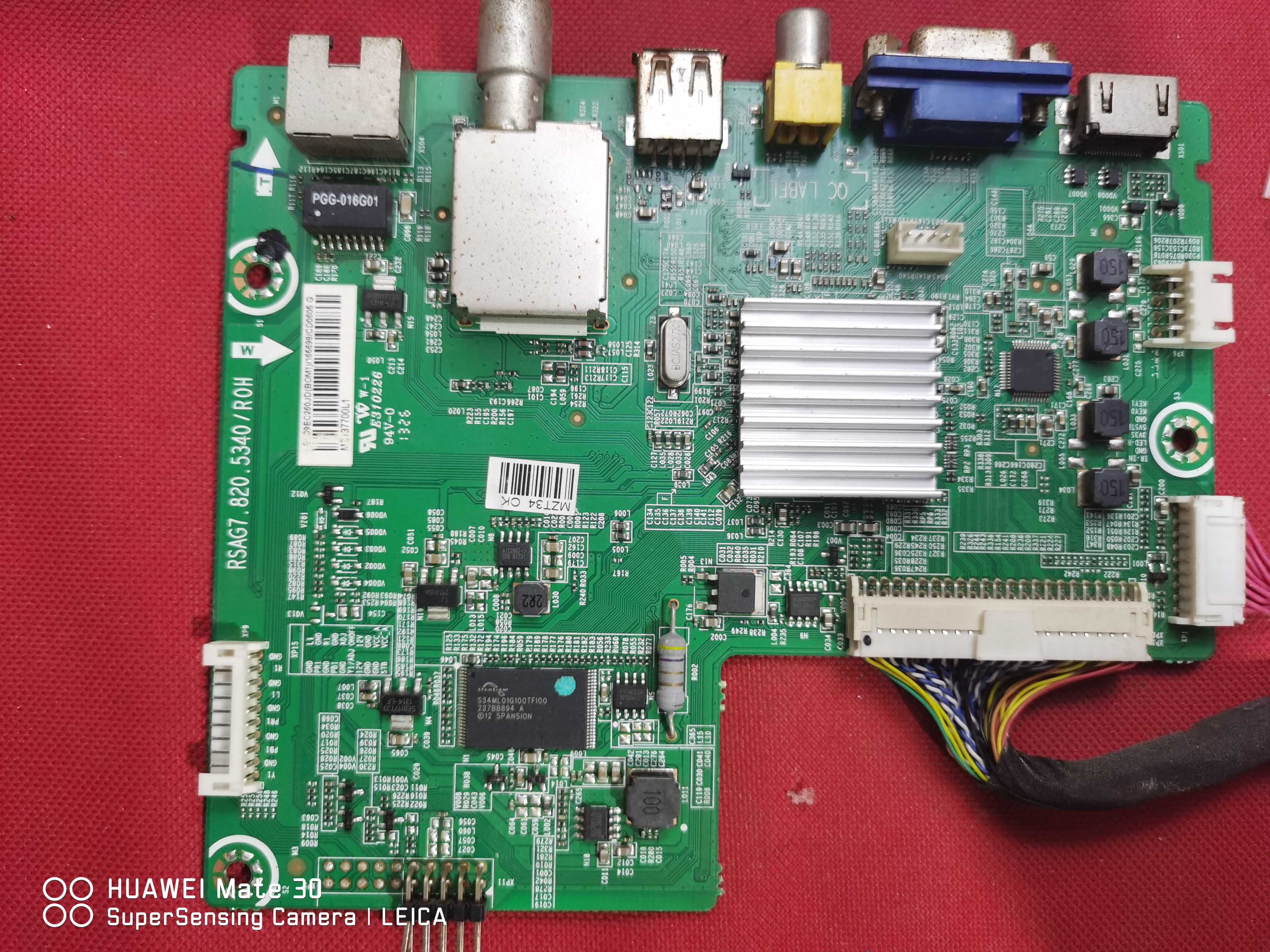 宽屏线原装海信LED39EC260JD主板RSAG7.820.5340屏HD390DF-E01/S0