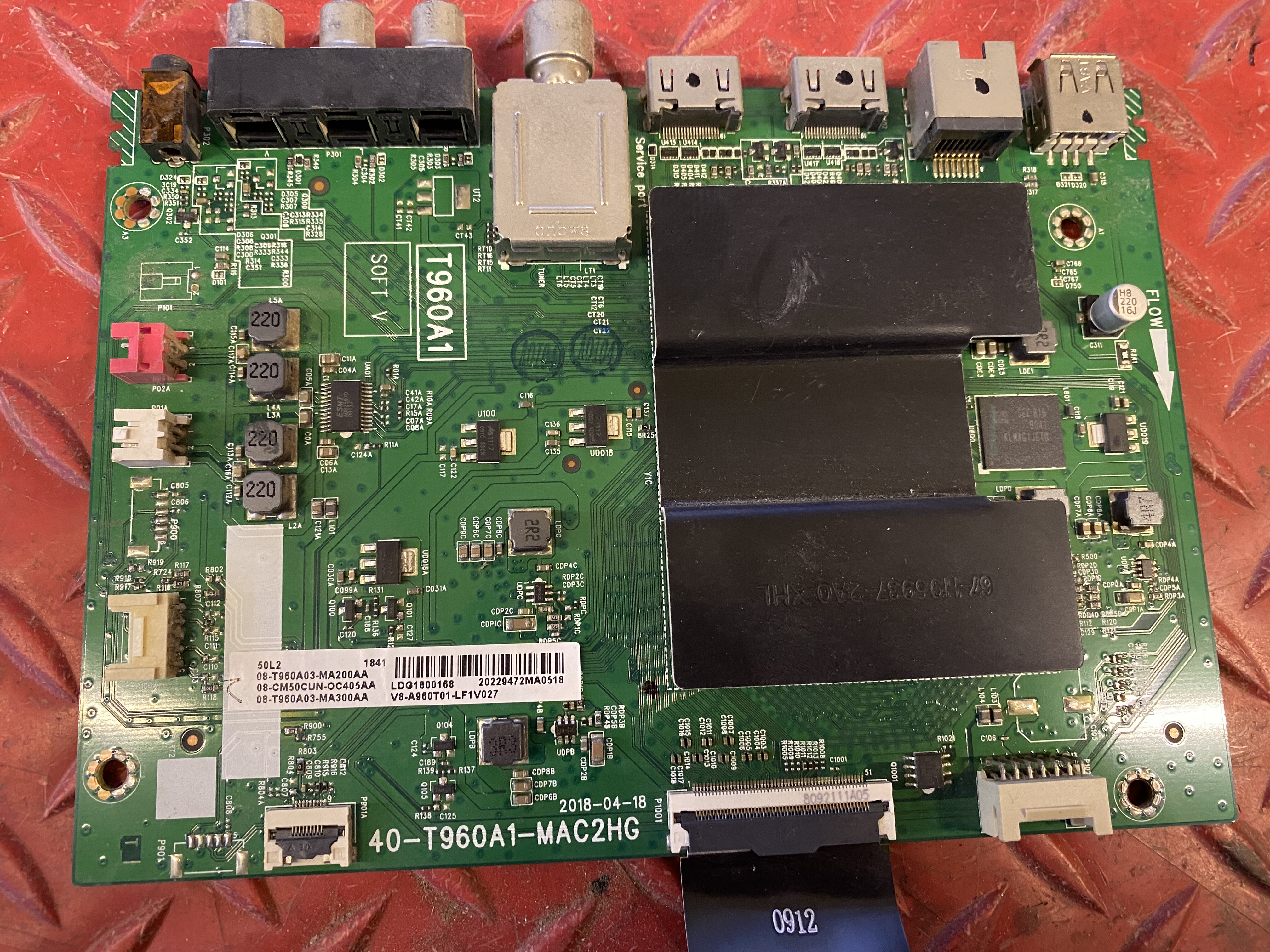 原装TCL 55L2 主板40-T960A1-MAC2HG 屏LVU550NDEL MD9W17