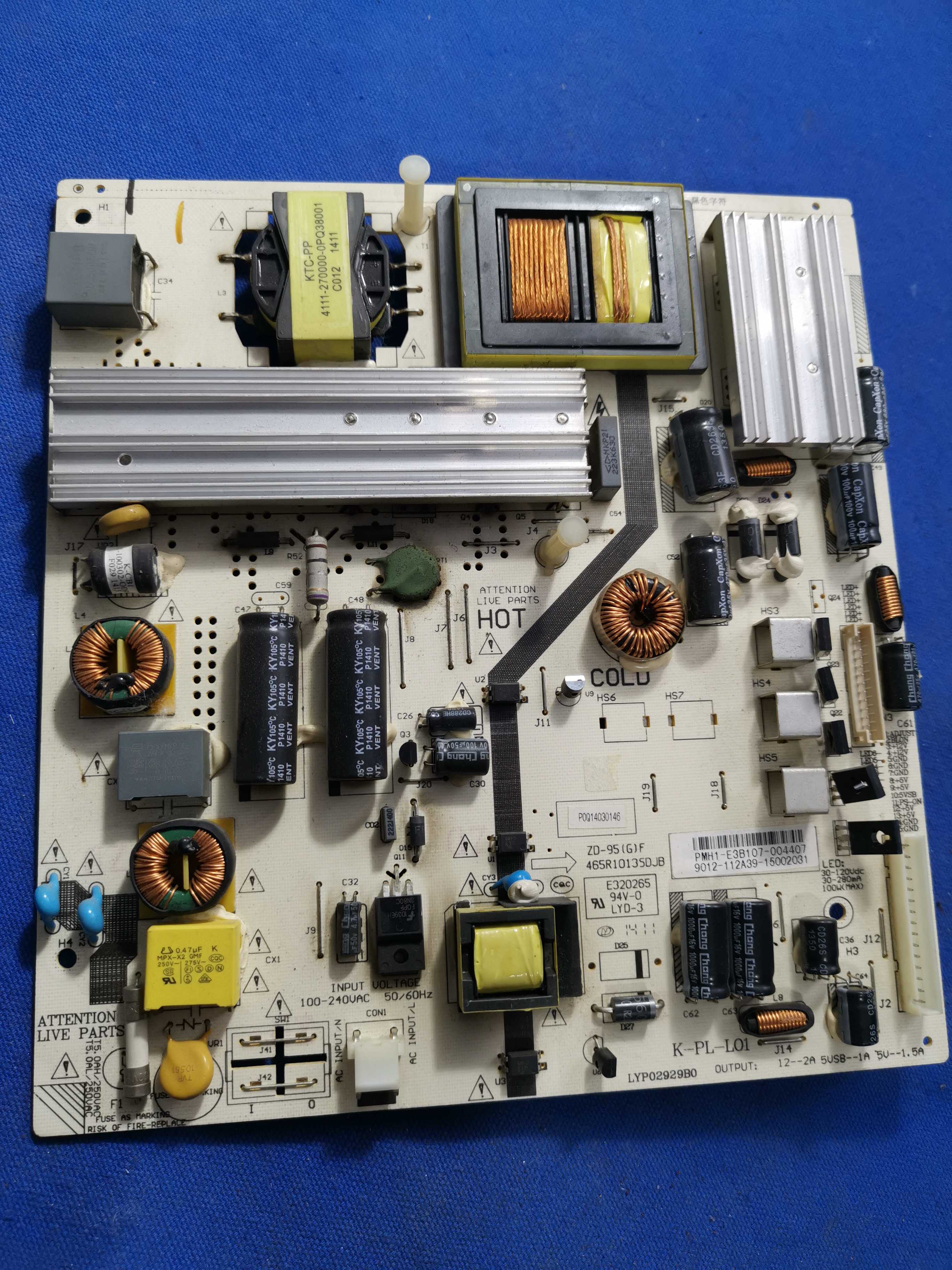 5管飞利浦48PFL5445/T3电源板K-PL-L01 ZD-95(G)F 465R1013SDJB