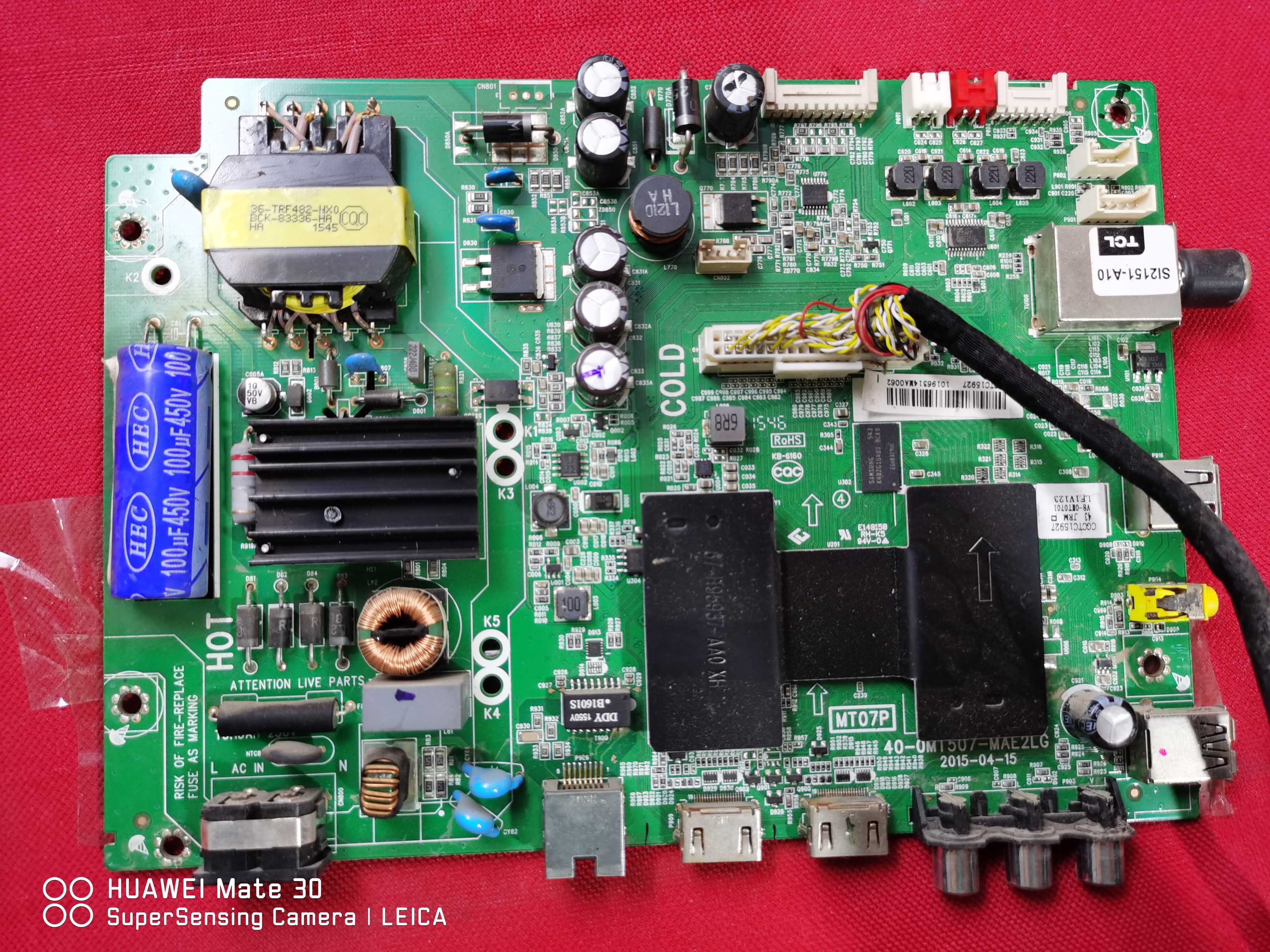 TCL D43A710 主板 40-0MT507-MAE2LG屏LVF430AU0T E5