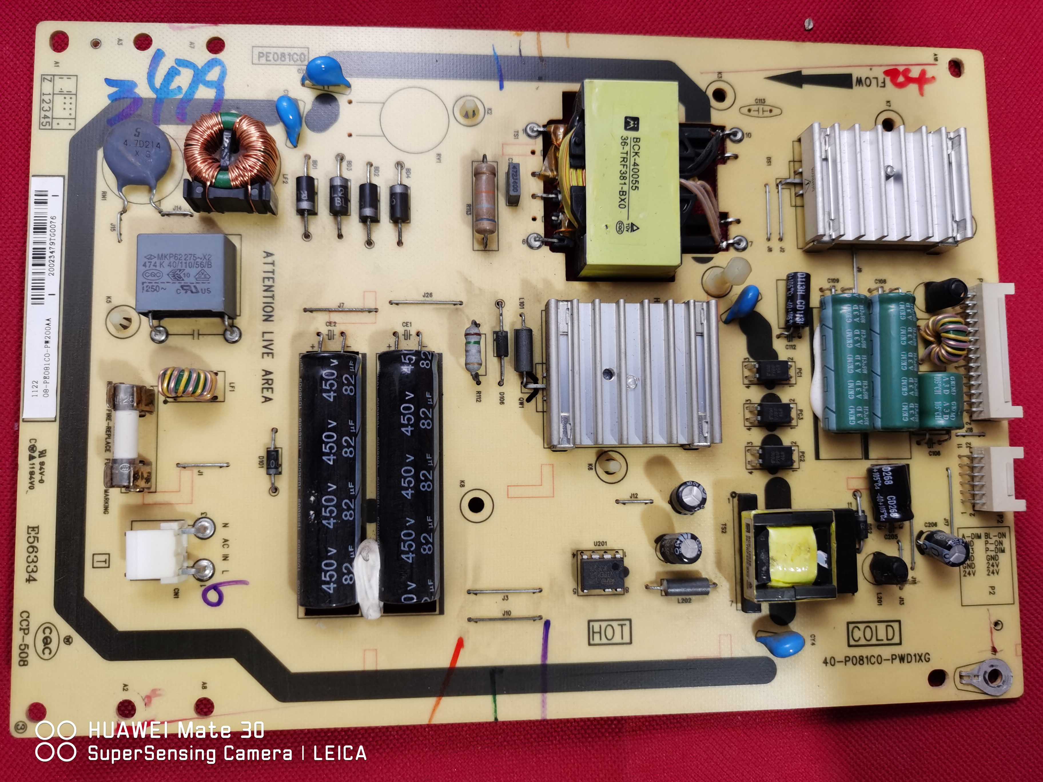 原装TCL L32F3250B电源板40-P081C0-PWD1XG PE081C0