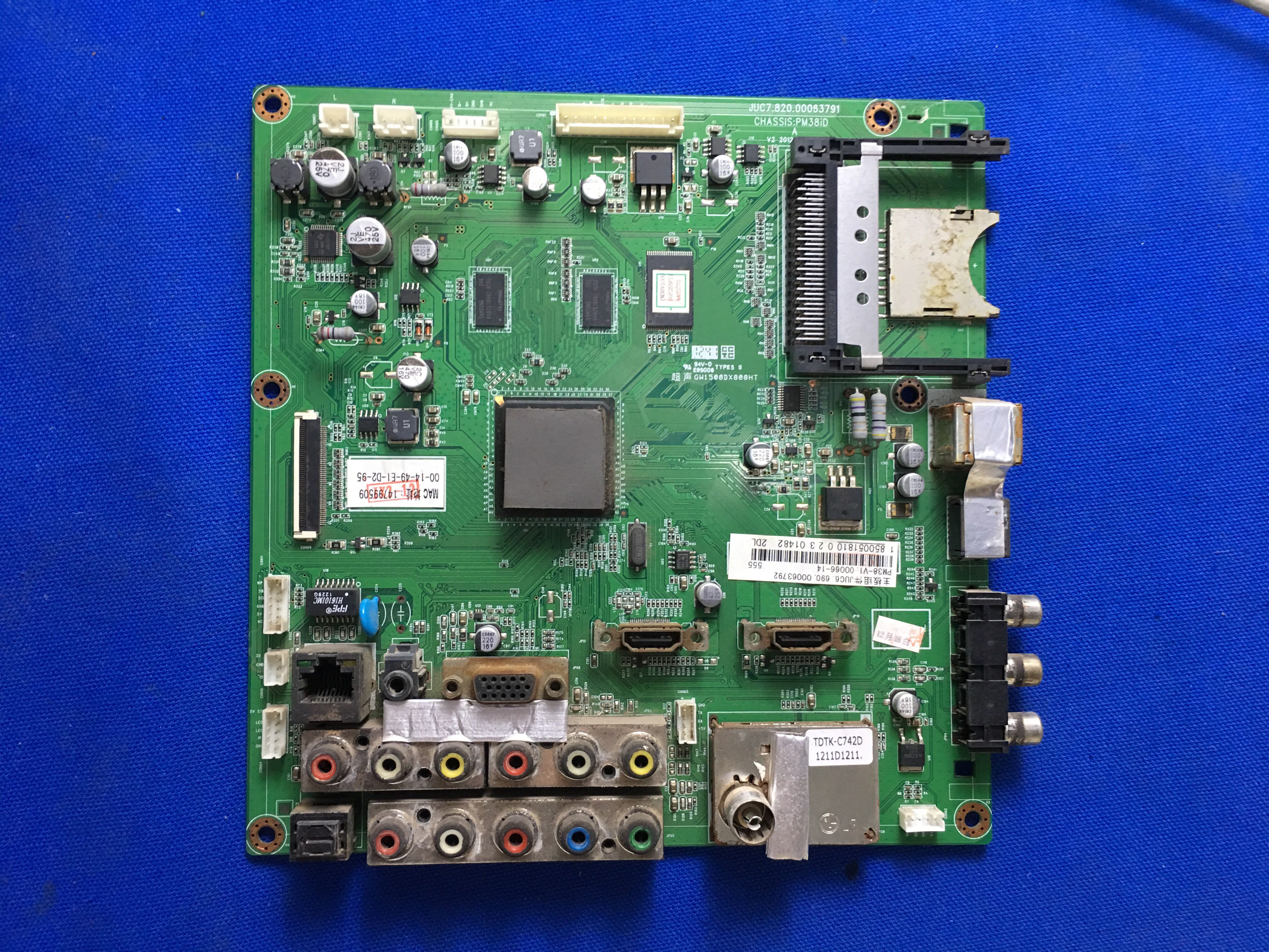 长虹等离子电视3D43A5000iD主板JUC7.820.00063791屏S43AX-YB01