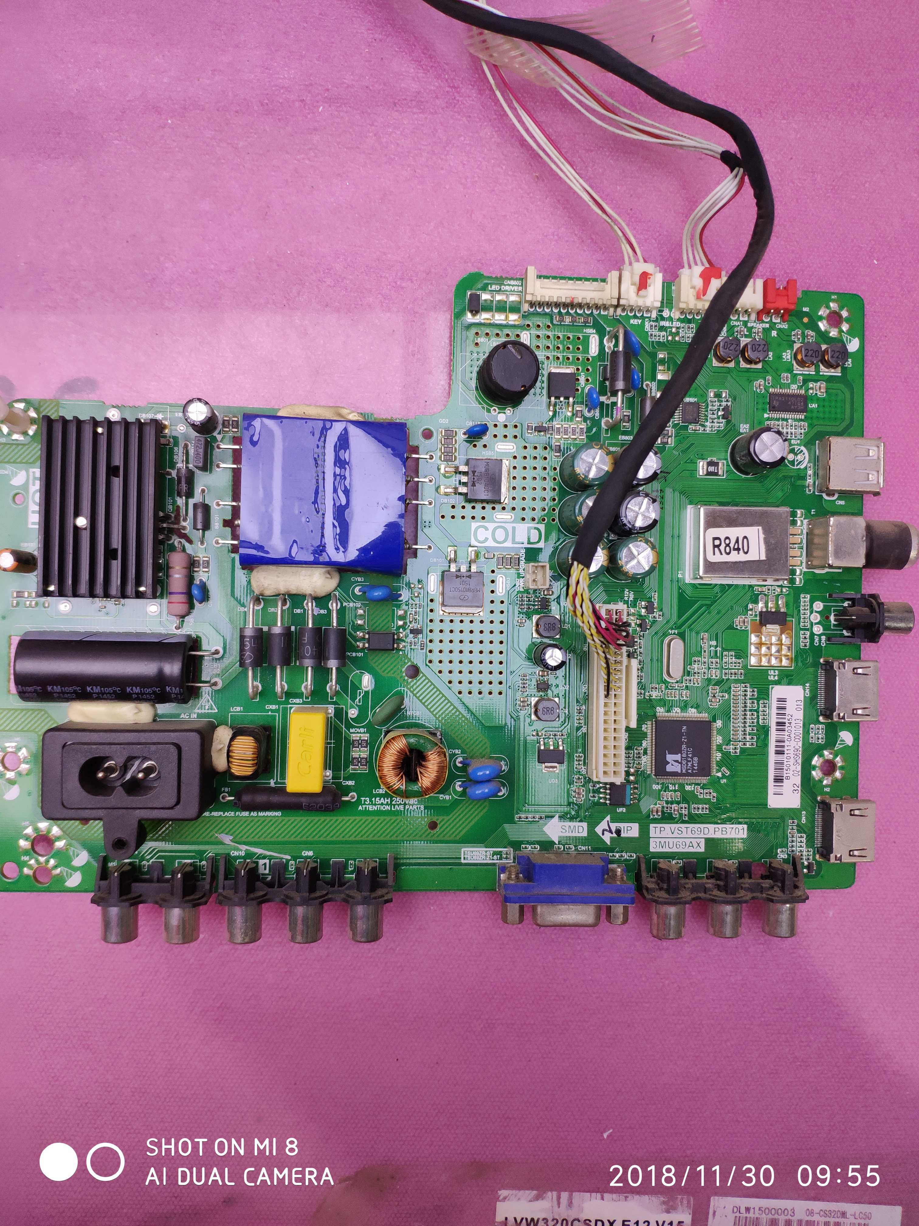 原 三洋32CE6121主板TP.VST69D.PB701配屏LVW320CSDX/ST3151A05-8