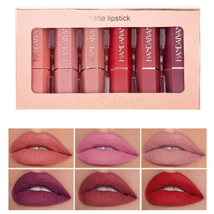 6只哑光雾面口红辣椒红梅子色显白唇膏口红套装 Lipstick Kit