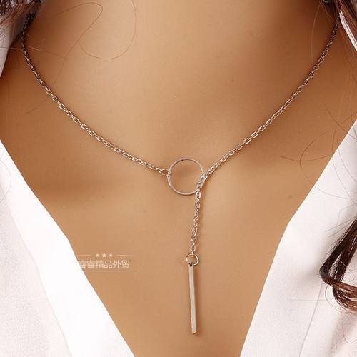 Women necklace jewelry punk Collarbone chain accessories项链