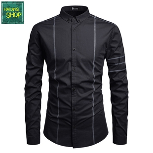 Men Shirts Casual Shirt fit Sleeve Slim 男衬衫 Mens for Long