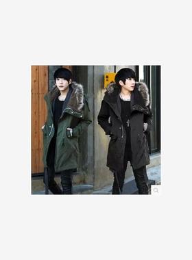 cotton-padded coat winter long jacket men warm topcoat男棉衣