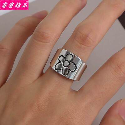 Simple style rings Retro Small fresh flower Knuckle ring戒指