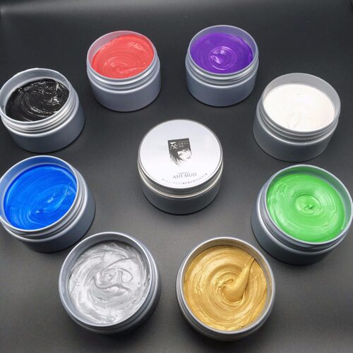 Hair Color Wax Hair Styling Grey Green Hair Dye 奶奶灰发泥