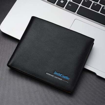 Genuine leather Wallets Man Purse Card bag Men Short Wallet