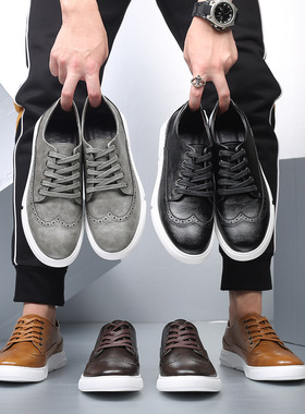 Plus size 46 48 men casual leather shoes sneakers 大码男板鞋