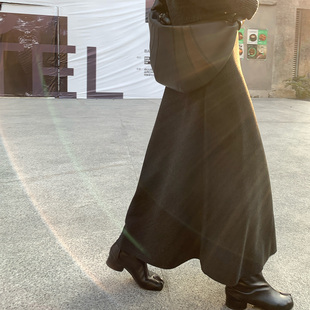 深灰色显瘦显高秋冬新款 ZSS A字裙 新宠长款 高腰百搭长裙 Atelier