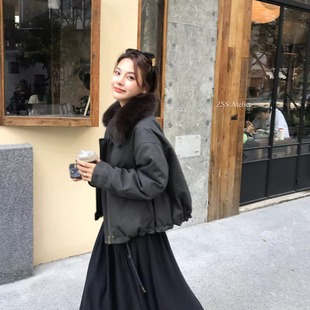 可拆卸狐狸毛领冬款 高级感内里羽绒女 派克服外套 Atelier ZSS