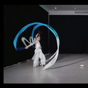 敦煌飞天舞蹈引幻妙音飘带少儿舞蹈彩绸带棒彩带开场舞道具绸带