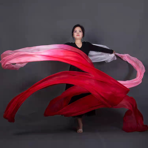 飞天长绸彩绸真丝长绸汉服披帛敦煌舞彩带李玉刚彩带飘带水袖丝带