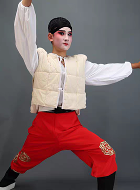 戏曲京剧豫剧黄梅戏越剧舞台表演服装马甲棉袄马甲棉衣棉袄棉坎