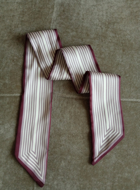 长条丝巾细窄飘带韩版夏季新款丝滑简约百搭绑发装饰包包手臂