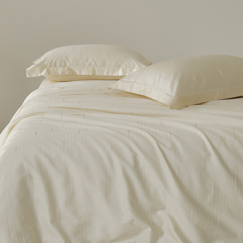 100S新疆长绒棉提花纯棉全棉四件套纯色被套床单人床上用品三件套