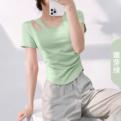 2025春夏新款镂空抽皱瑜伽服