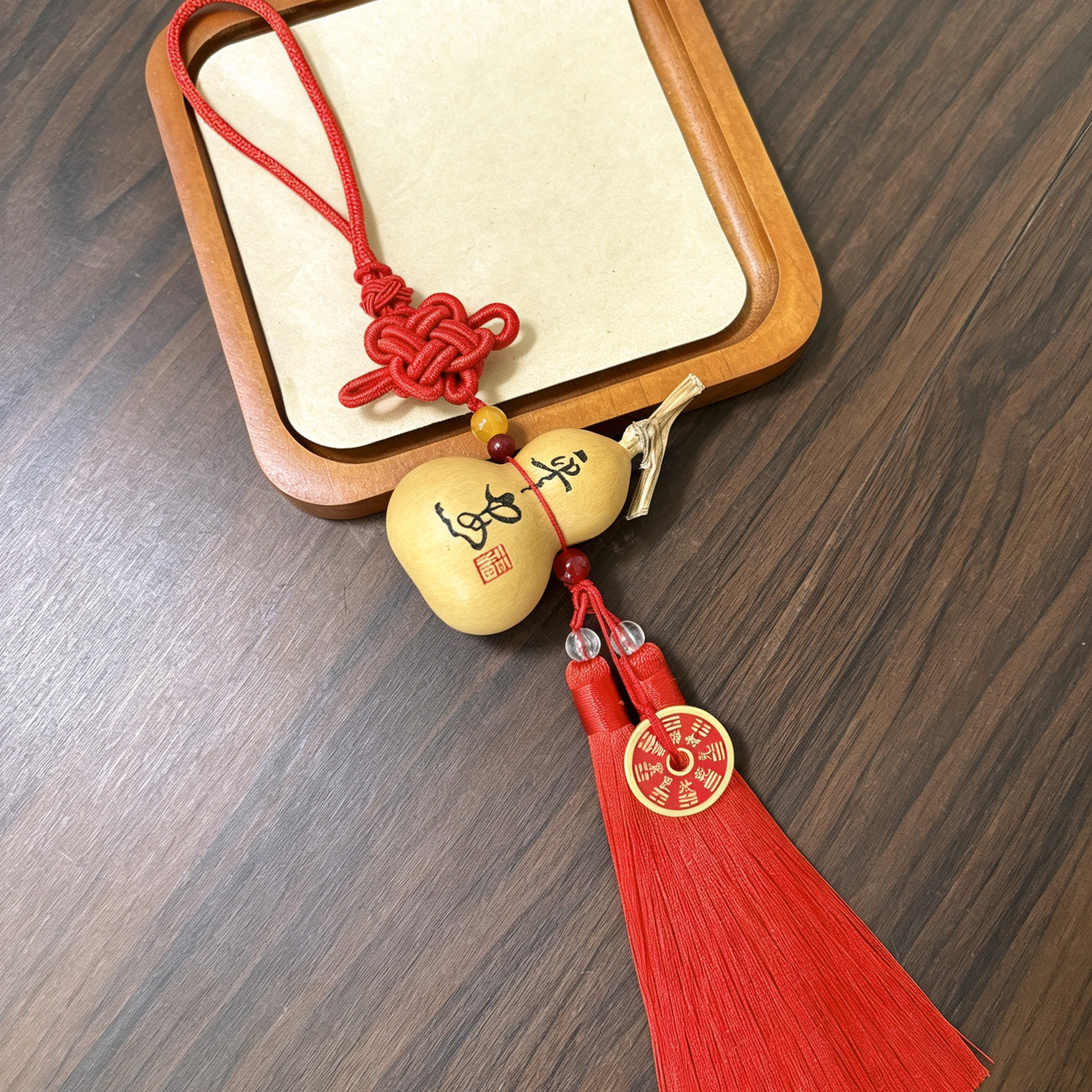 天然葫芦国风吉祥车挂家居玄关