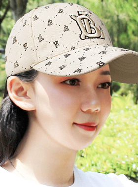 帽子女韩版百搭鸭舌帽男洋气可调节棒球帽户外显脸小防晒遮阳帽25