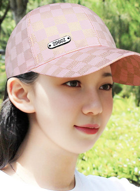 帽子女夏季洋气鸭舌帽韩版百搭防晒遮阳帽户外可调节显脸小棒球帽