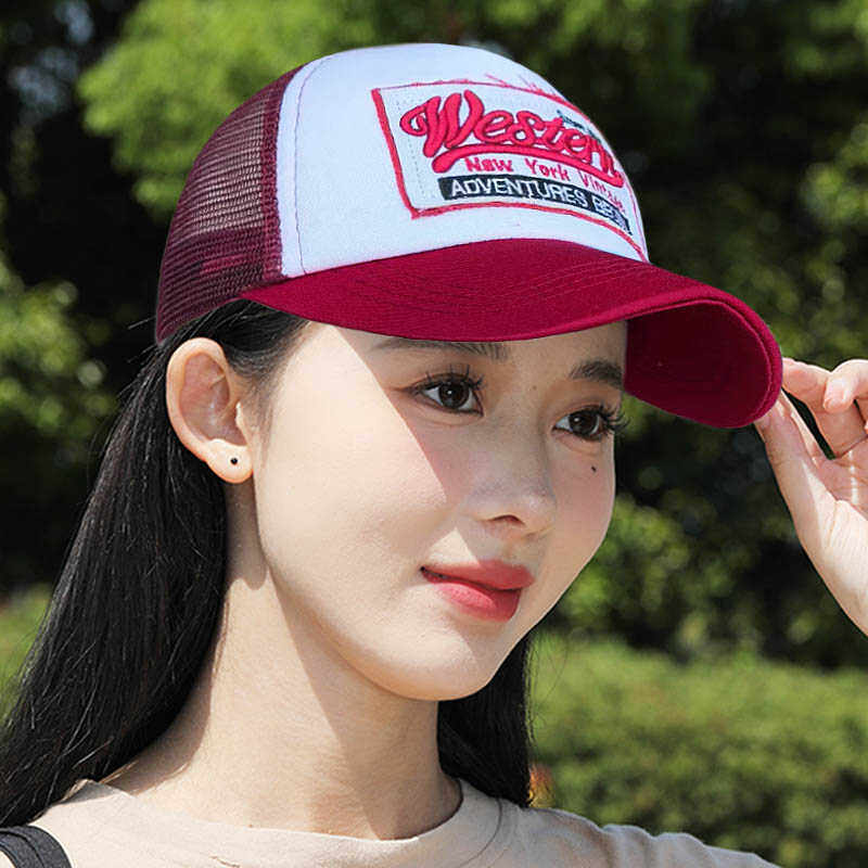 夏季网款防晒鸭舌帽女户外可调节透气棒球帽男潮韩版24新款遮阳帽图片