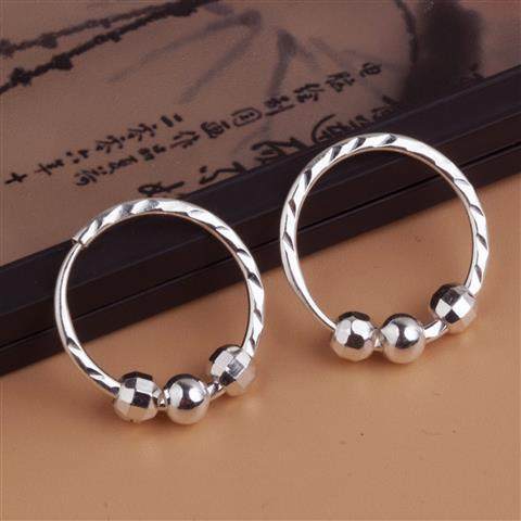 女士圆环纯银女耳环简约百搭银耳圈睡觉不用摘耳环坠圈圈饰防过敏,饰品/流行首饰/时尚饰品新,耳饰,淘宝优惠券,粉丝福利购,淘宝优惠卷