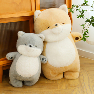 捉趣躺平睡梦柴犬毛绒玩具可爱公仔睡觉抱枕玩偶床上娃娃儿童礼物