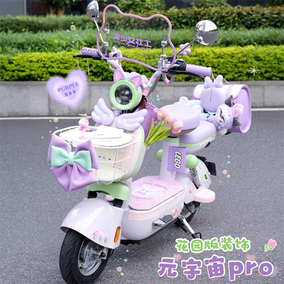 适用爱玛元宇宙pro花园版电动车装饰挡风板后视镜带锁尾箱包脚垫