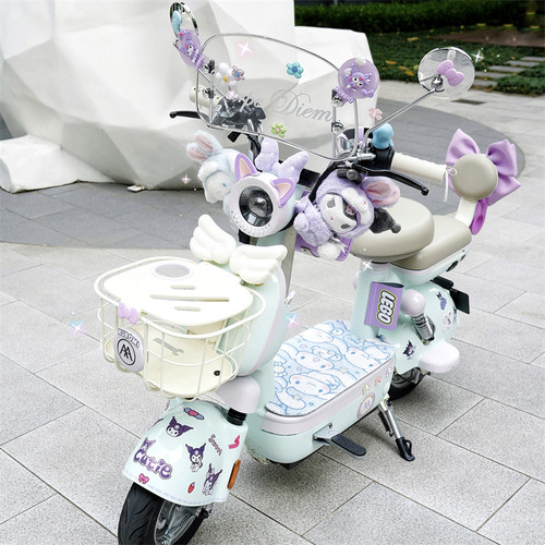 爱玛元宇宙pura电动车装饰露娜贴纸后视镜防水收纳包水杯手机支架