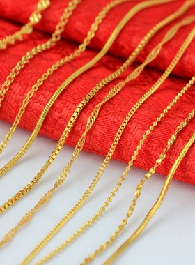 日韩流行饰品短款锁骨元宝极细