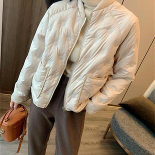 无痕压胶轻盈款 白鸭绒 柜上2000 立领羽绒服外套女 BLUE