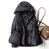 工装 羽绒服2025年新款 女小个子收腰时尚 风时髦休闲连帽面包服冬