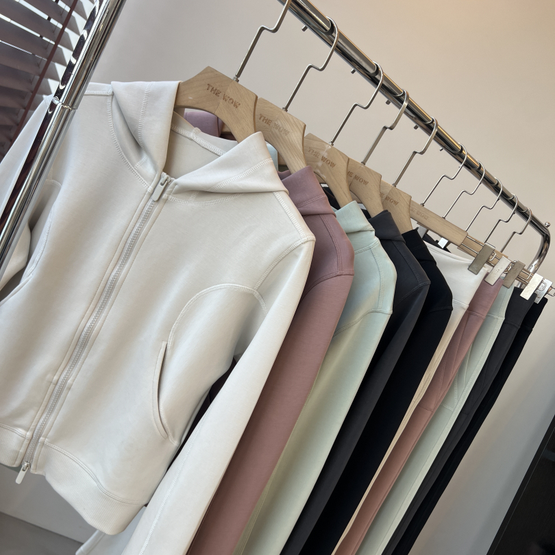 连帽卫衣外套+直筒卫裤/套装女