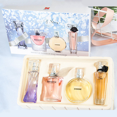 全新四件套装自然栀子花女士香水