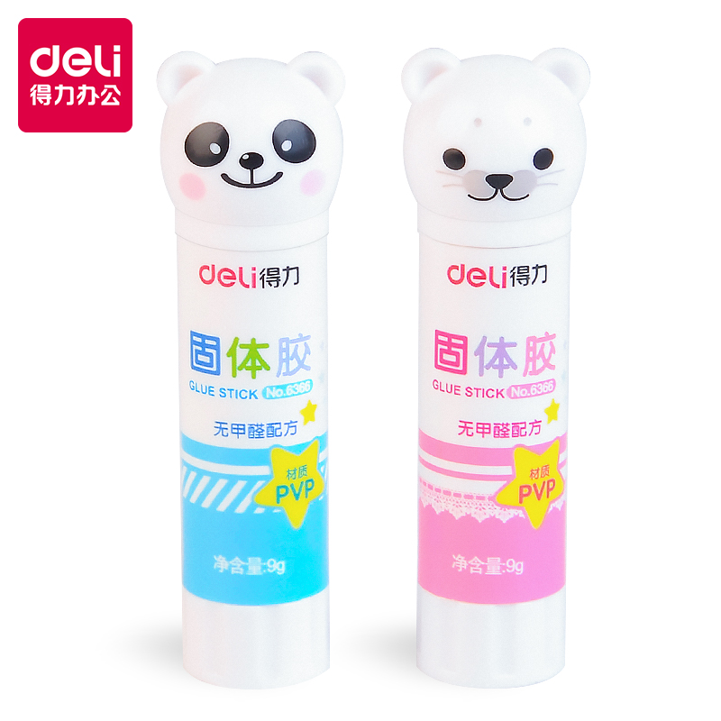 得力文具6366学生可爱卡通固体胶