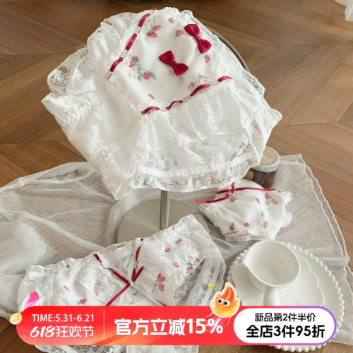 甜美可爱草莓女士三角裤