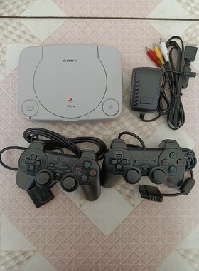 包邮PS1游戏机推荐PSone白色小机器 全套2个手柄流畅运行怀旧主机